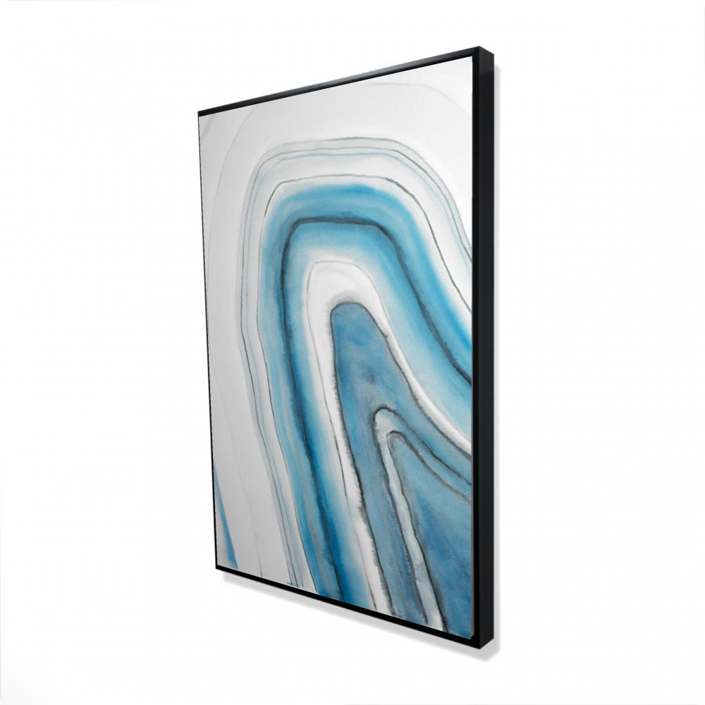 2081-3624-AB39 24 x 36 in. Round Geode - Abstract Bathroom Framed Canvas Home Decor