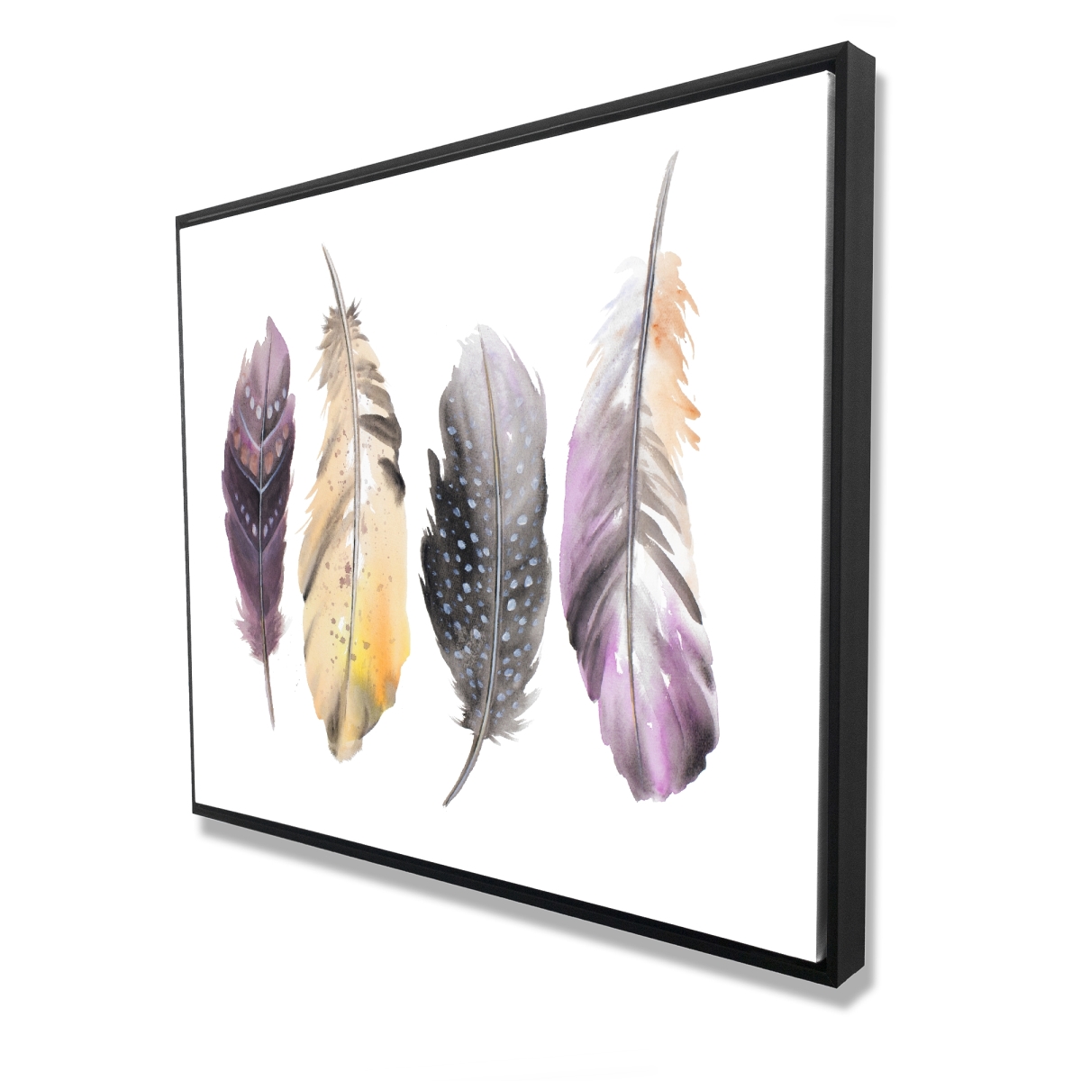C1FC4860K1796S 48 x 60 in. Bohemian Feather Set - Animals Romantic Framed Canvas Decor