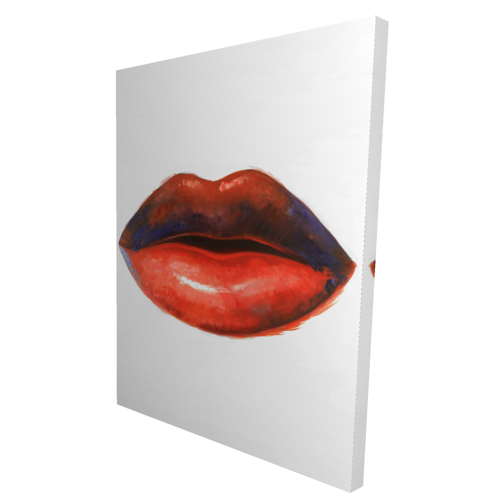 2080-4836-MI63 36 x 48 in. Red Lipstick Figurative Romantic Canvas for Home Decor - Art