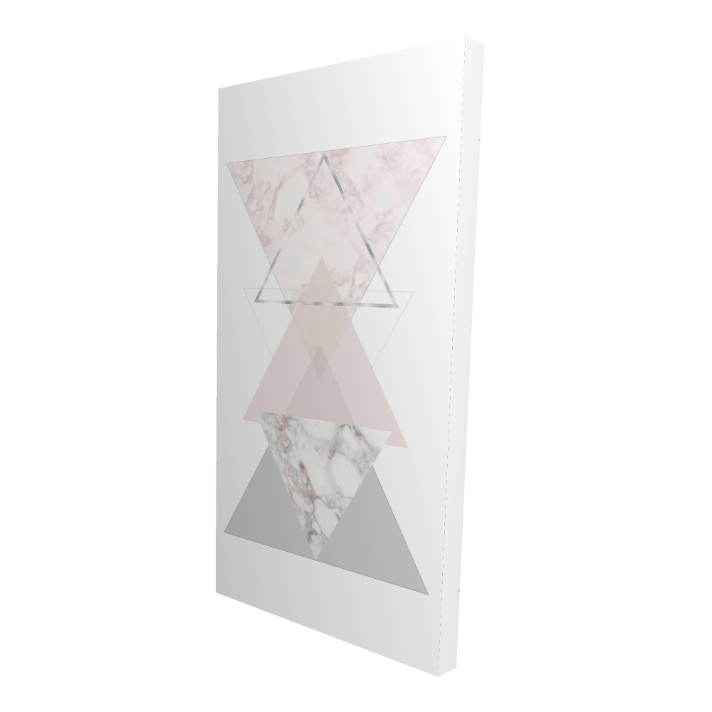 2080-4824-PA2 24 x 48 in. Geometric Art - Patterns Gray Canvas for Home Decor