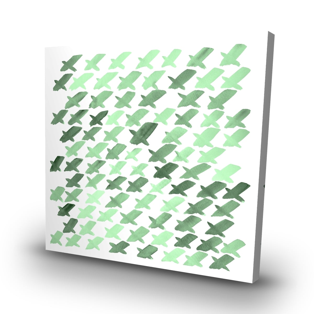 C1RC3232PMME5W 32 x 32 in. Green Pattern X - Bedroom Shapes Canvas for Home Decor