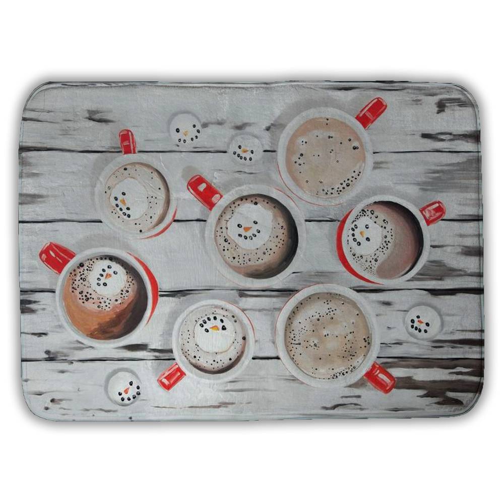 5930-1724-HO25 17 x 24 in. Holiday Hot Chocolate Bath Mat - Rustic Kitchen Decor