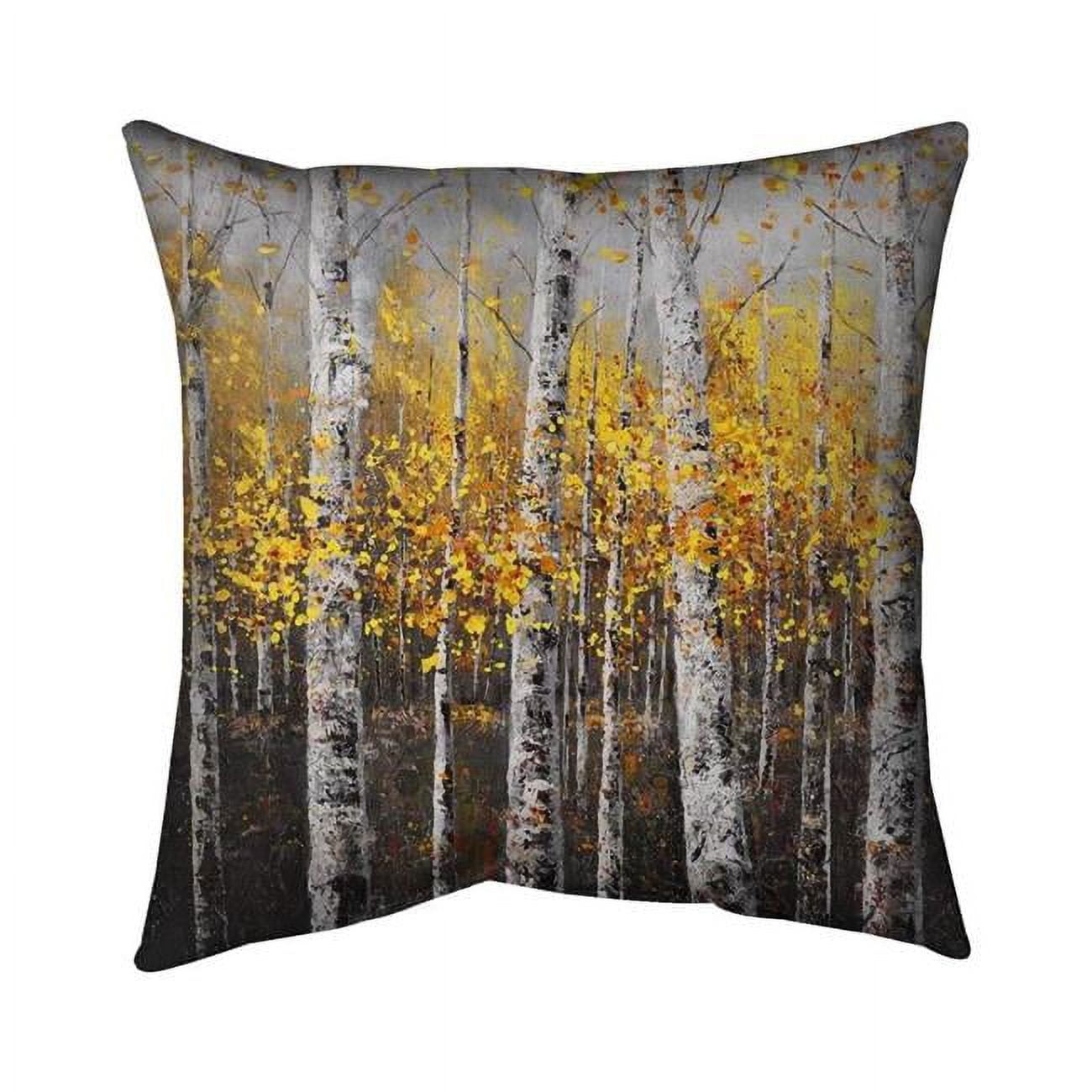 18 x 18 in. Sunny Birch Trees-Double Sided Print Indoor Pillow