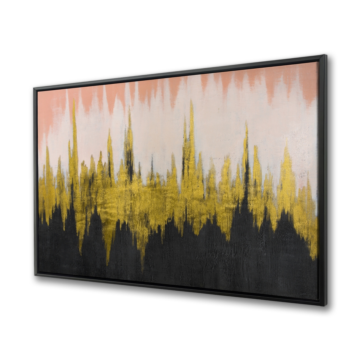 C1FC3648N3FS8R 36 x 48 in. Abstract Zigzag - Framed Canvas Bedroom Shapes Decor