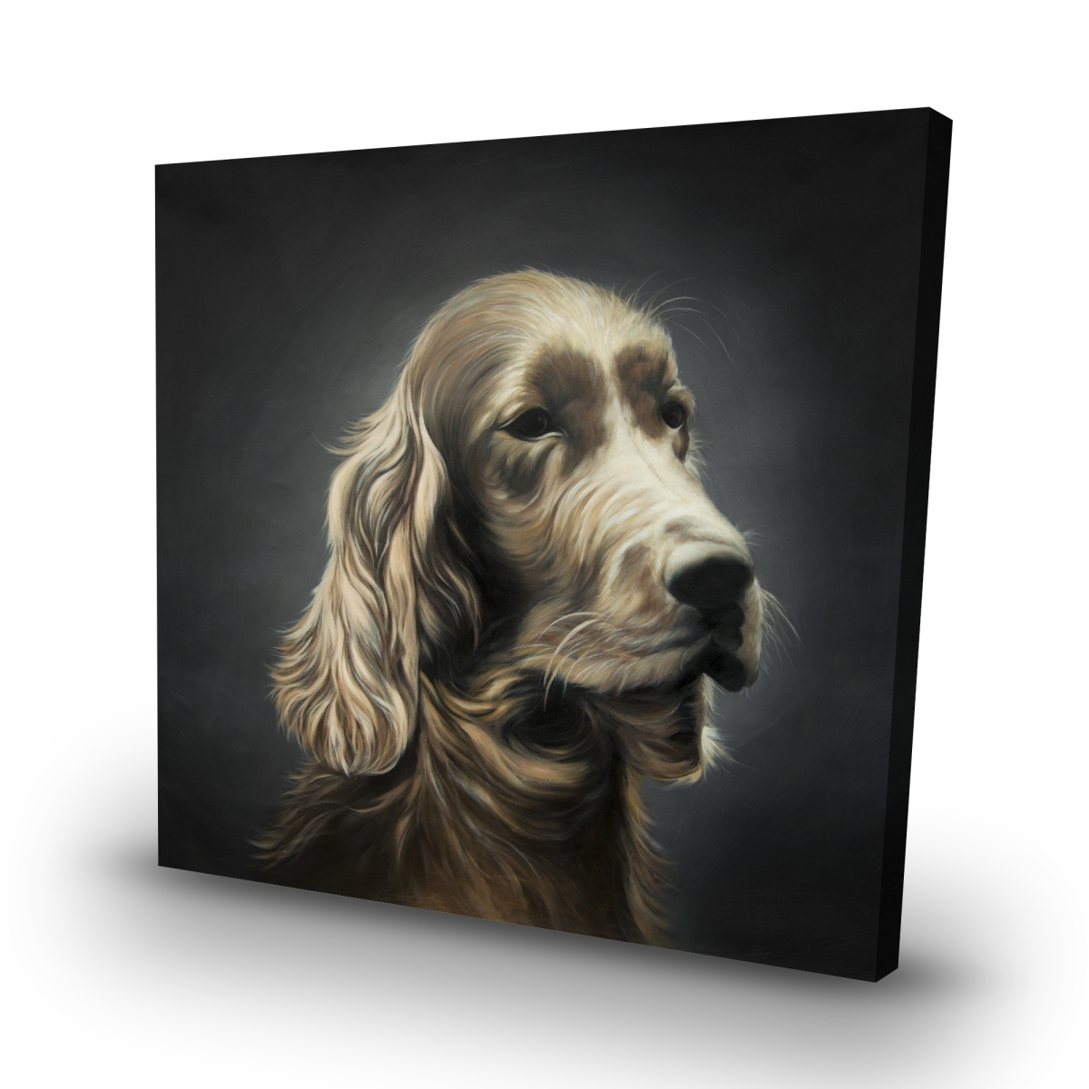 C1RC3232XTGGIK 32 x 32 in. Field Spaniel - Office Hyperrealist Canvas for Home Decor