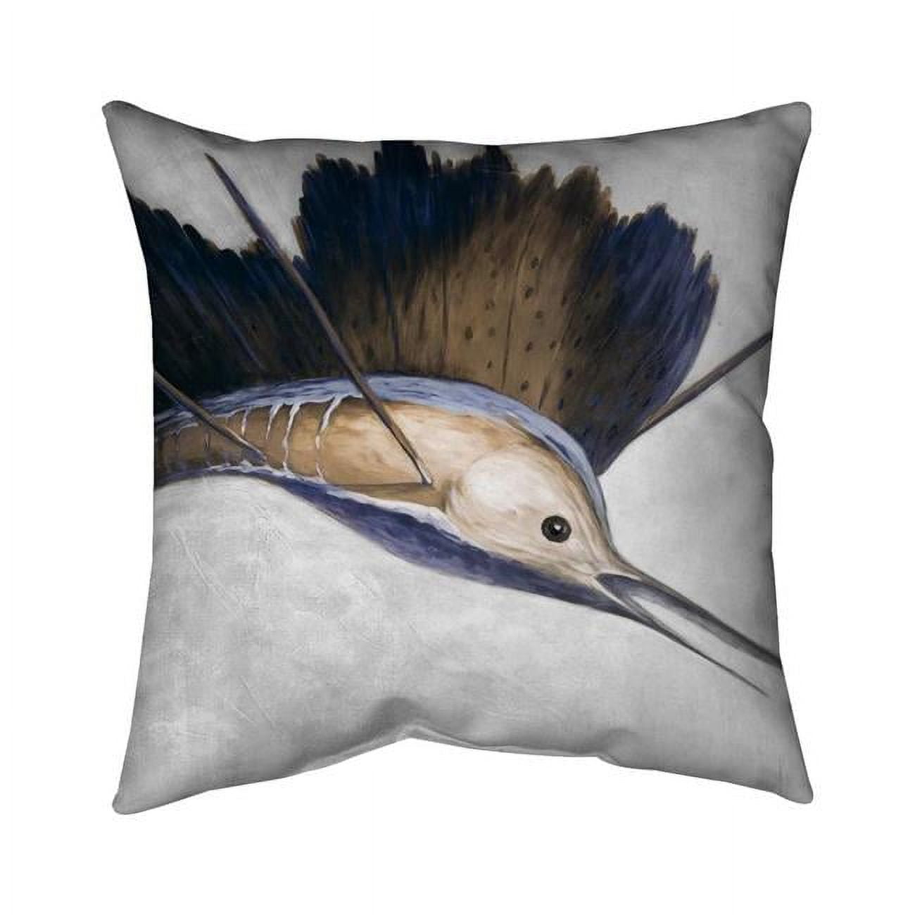 20 x 20 in. Abstract Swordfish-Double Sided Print Indoor Pillow
