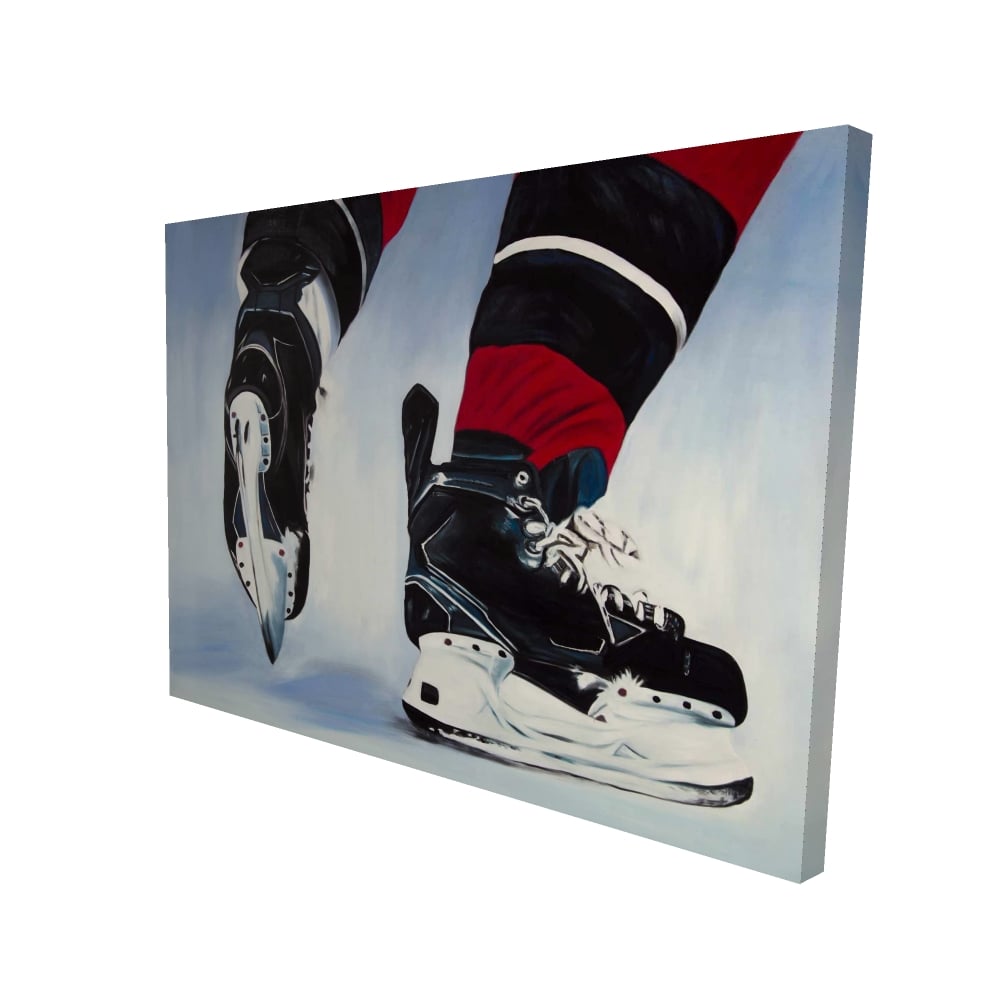 2080-3648-SP77 36 x 48 in. Hockey Player Man Cave Shoes Canvas for Home Decor