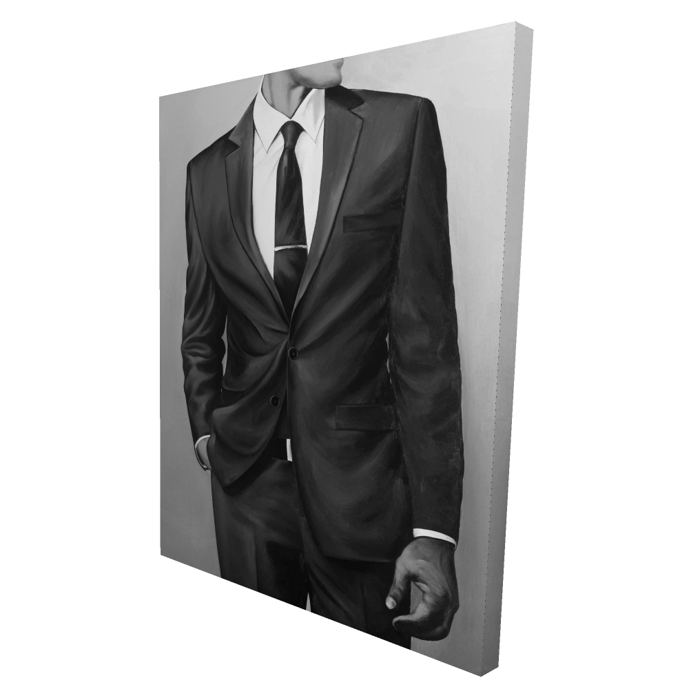 2080-4836-FA2 36 x 48 in. Man in a Great Costume - Gray Bedroom Canvas Home Decor