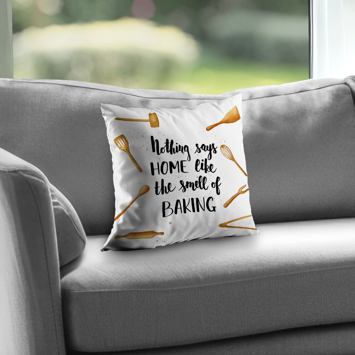C1PT1414L4T46D 14 x 14 in. Home & Baking Poly Twill Throw Pillow for Home Decor