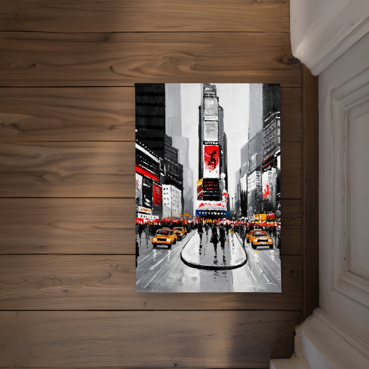 CODM1724TV8CX0 17 x 24 in.   York City Busy Street Door Mat - Man Contemporary Decor