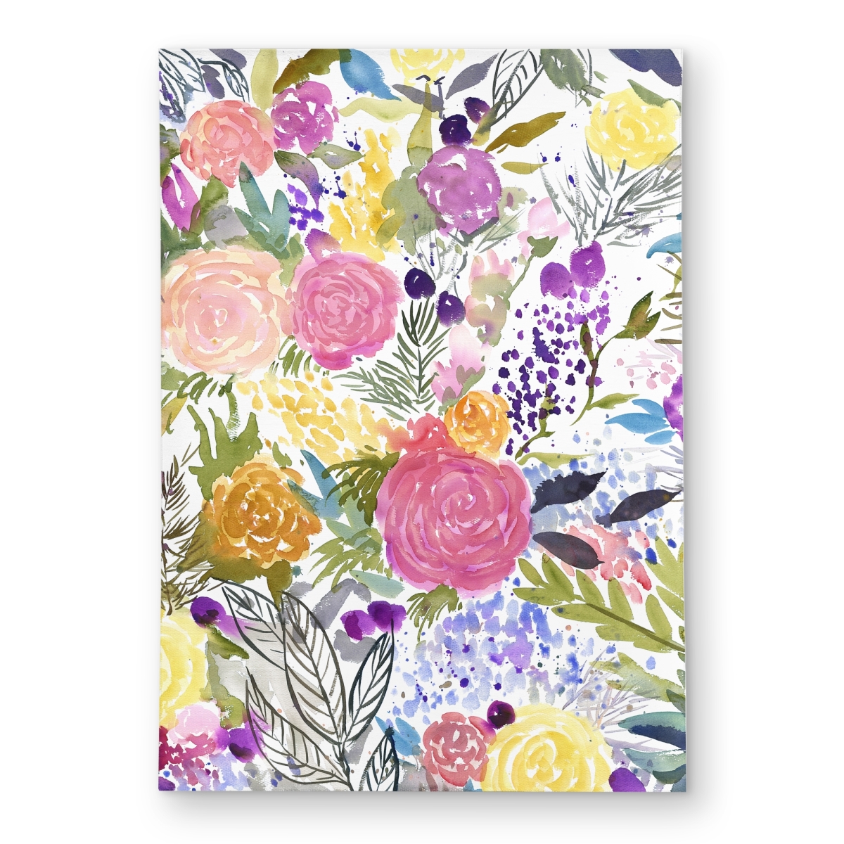 C1ROAR57CJUUDA 5 x 7 ft. Bundle of Flowers - Illustrative Leaves Outdoor Area Rug - Rectangle