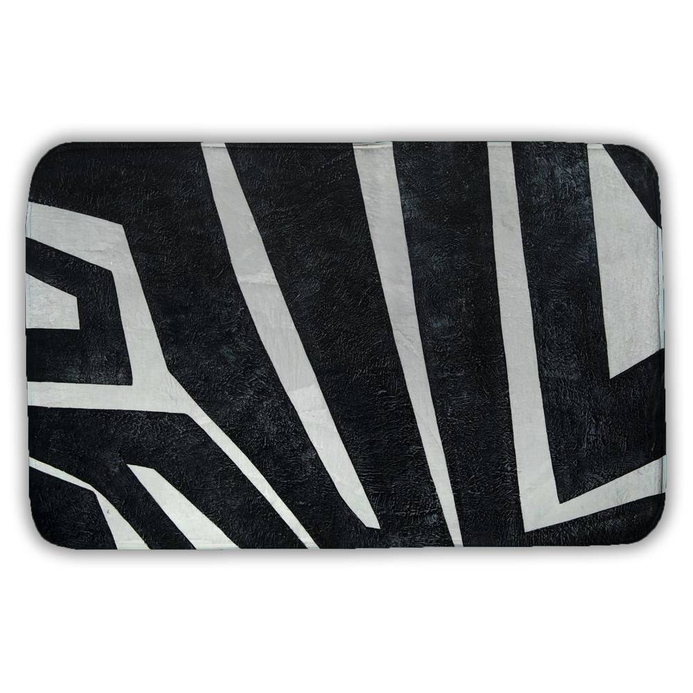 5930-3421-AB96 21 x 34 in. Labyrinth - Abstract Minimalist Bath Mat for Home Decor