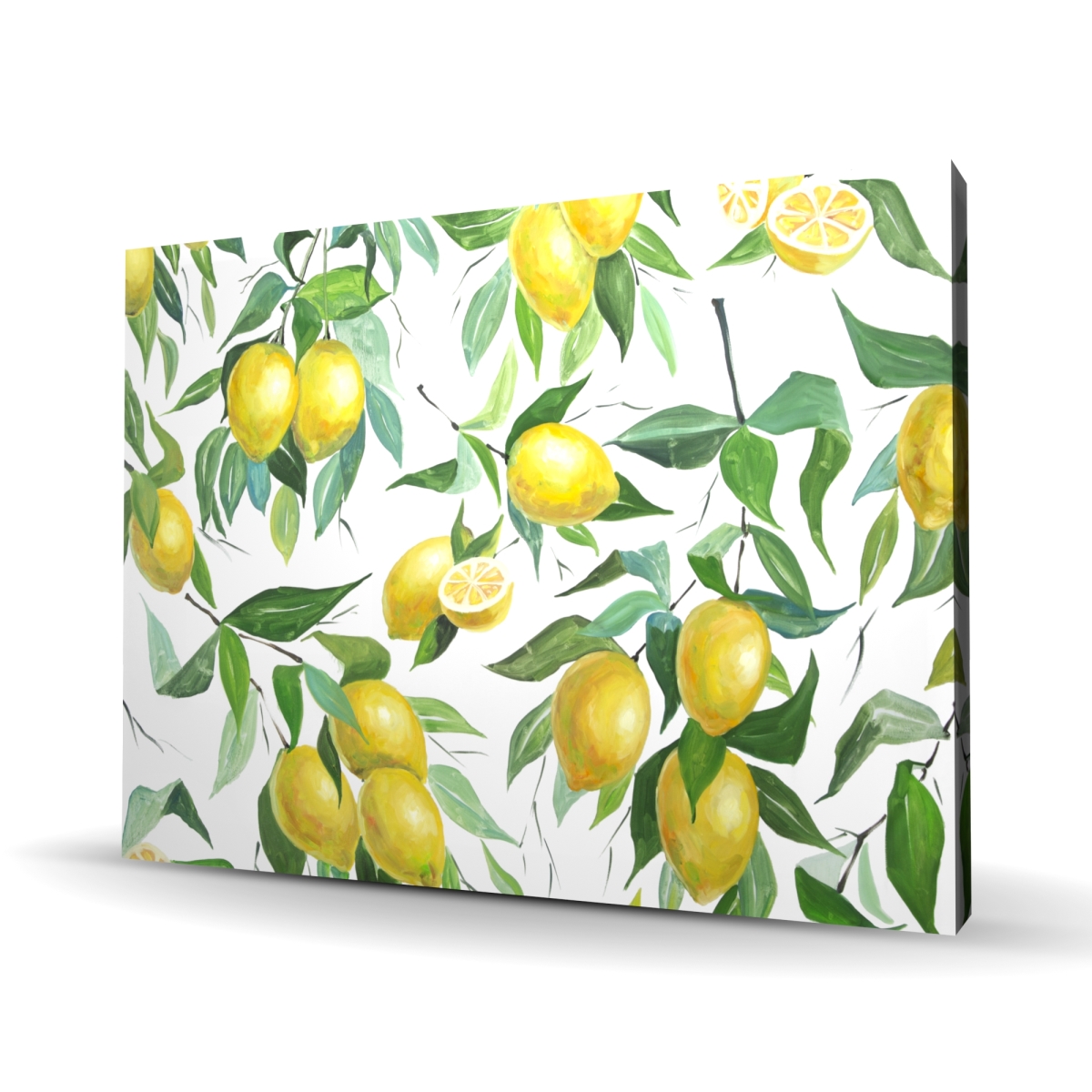 C1RC3648U9VUVY 36 x 48 in. Lemon Pattern Canvas - Kitchen Gastronomy Home Decor Art