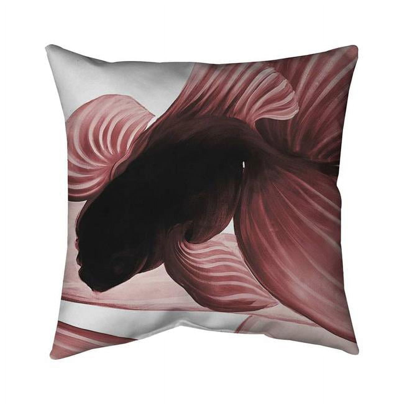20 x 20 in. Two Red Betta-Double Sided Print Indoor Pillow