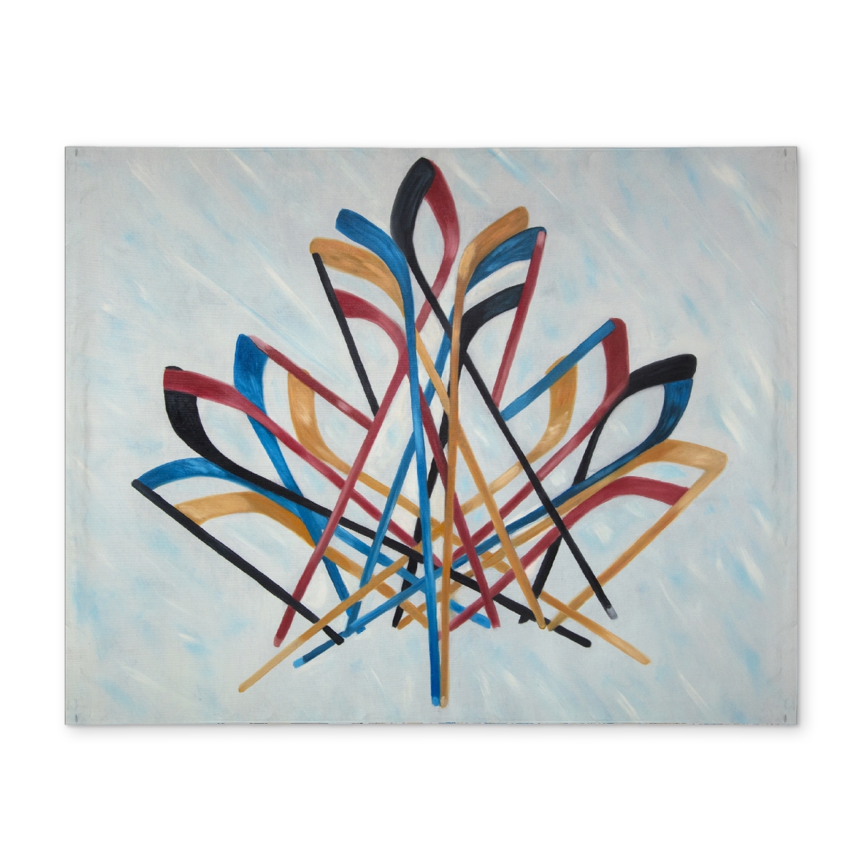 Picture of Begin Home Decor CPPM1418TUBAC0 14 x 18 in. Canadian Hockey Snow Blue Polyester Placemat - Home Decor