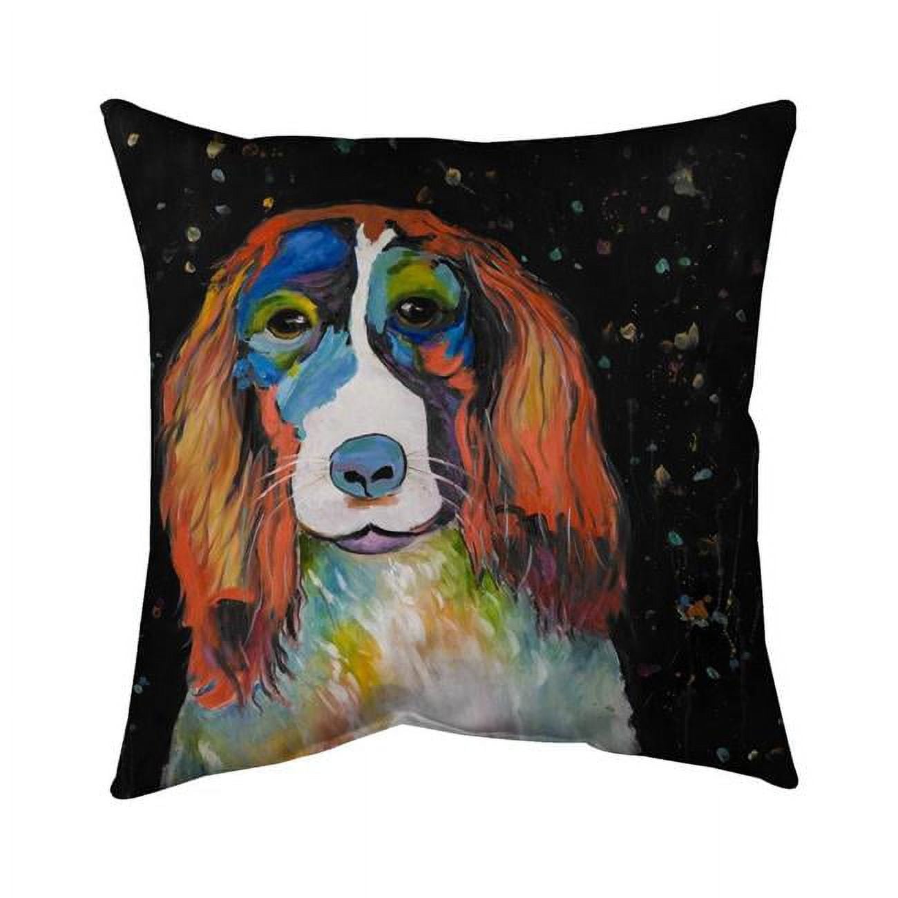 20 x 20 in. Colorful Dog-Double Sided Print Indoor Pillow
