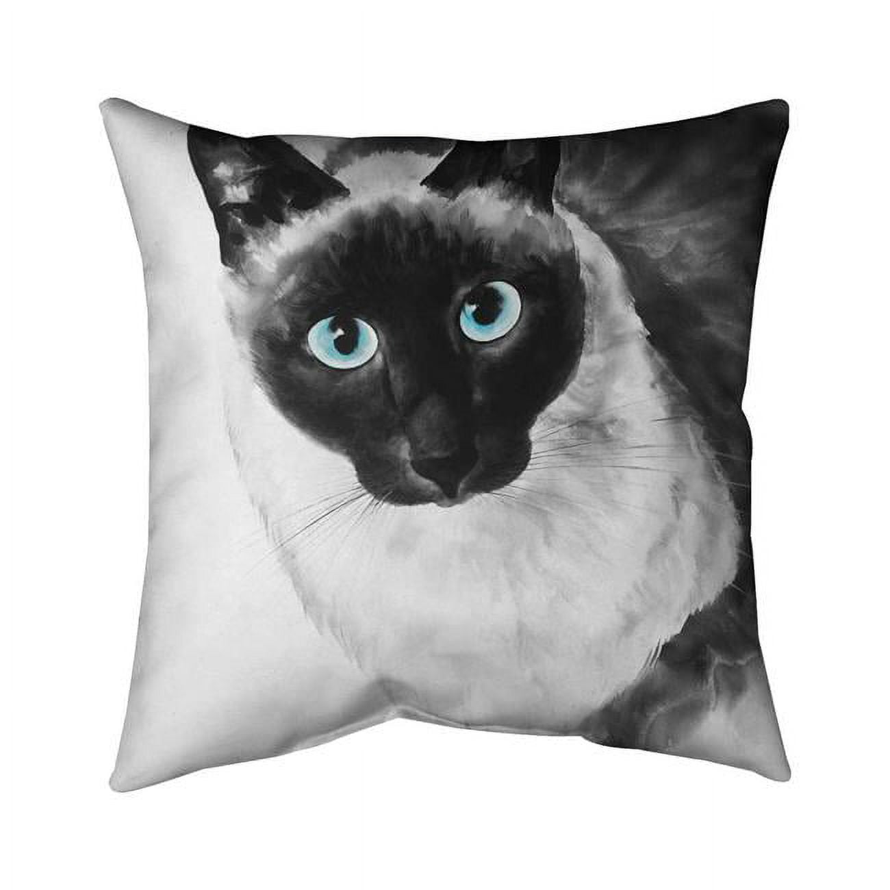 20 x 20 in. Blue Eyes Siamese Cat-Double Sided Print Indoor Pillow