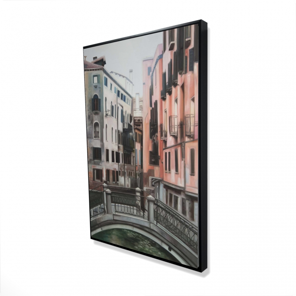 2081-3624-AR11 24 x 36 in. Venice - Coral Architecture Framed Canvas for Home Decor