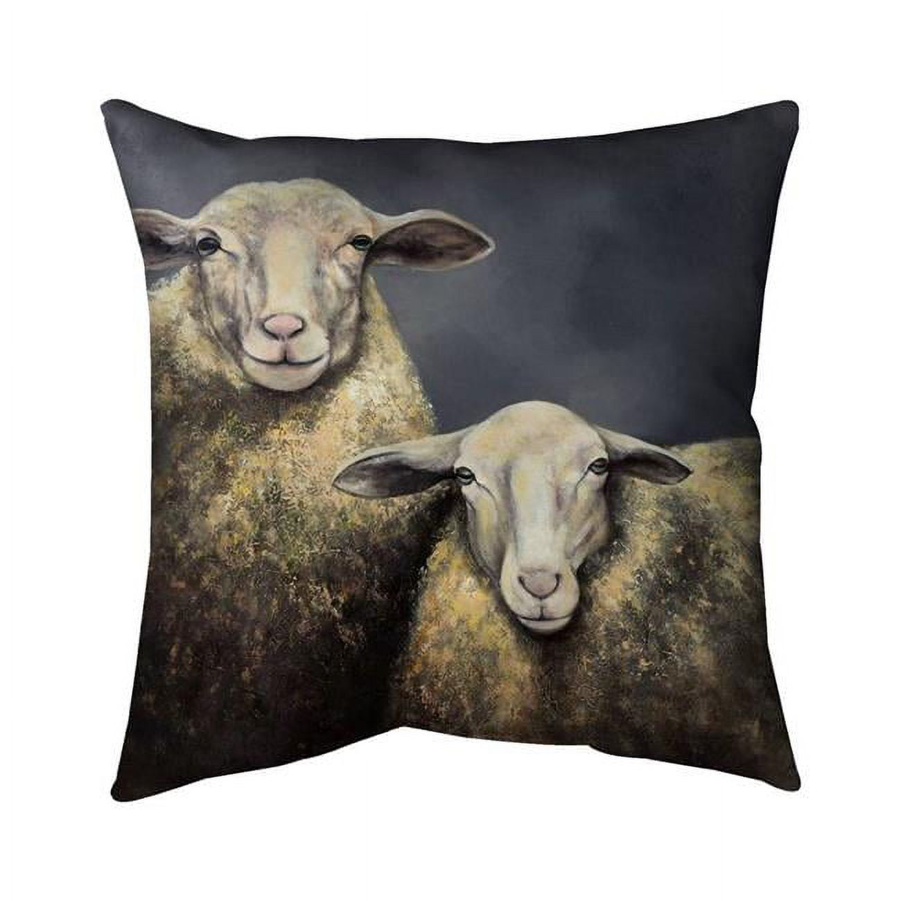 20 x 20 in. Two Sheeps-Double Sided Print Indoor Pillow