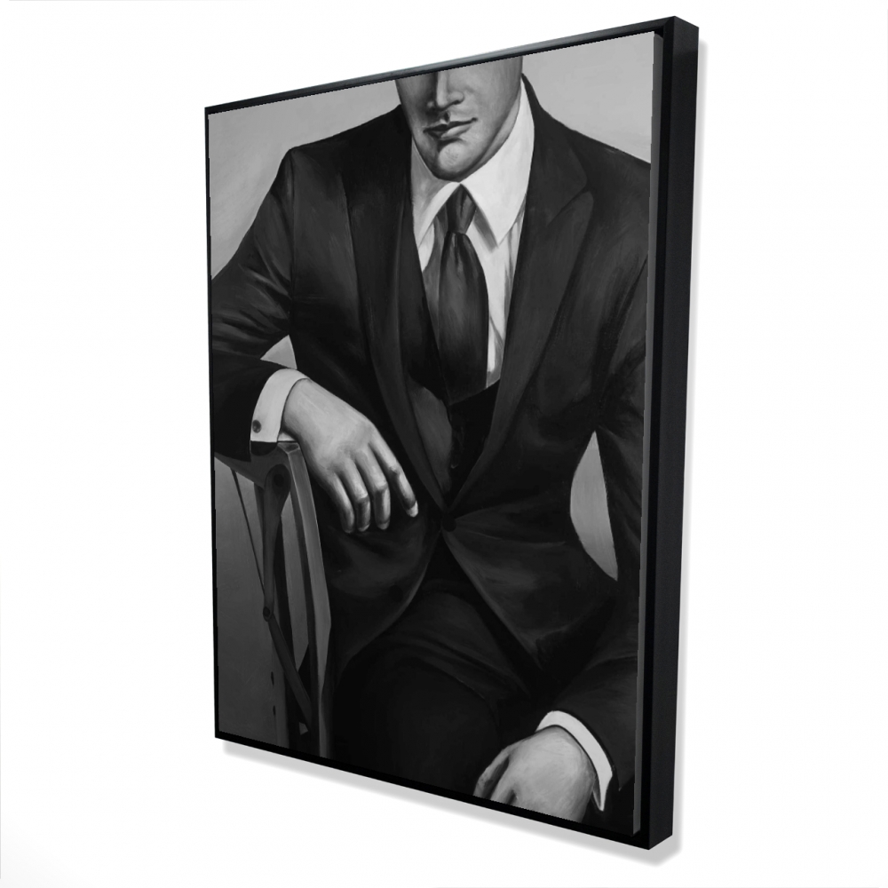 2081-4836-FA1 36 x 48 in. Businessman - Office Figurative Framed Canvas - Home Decor