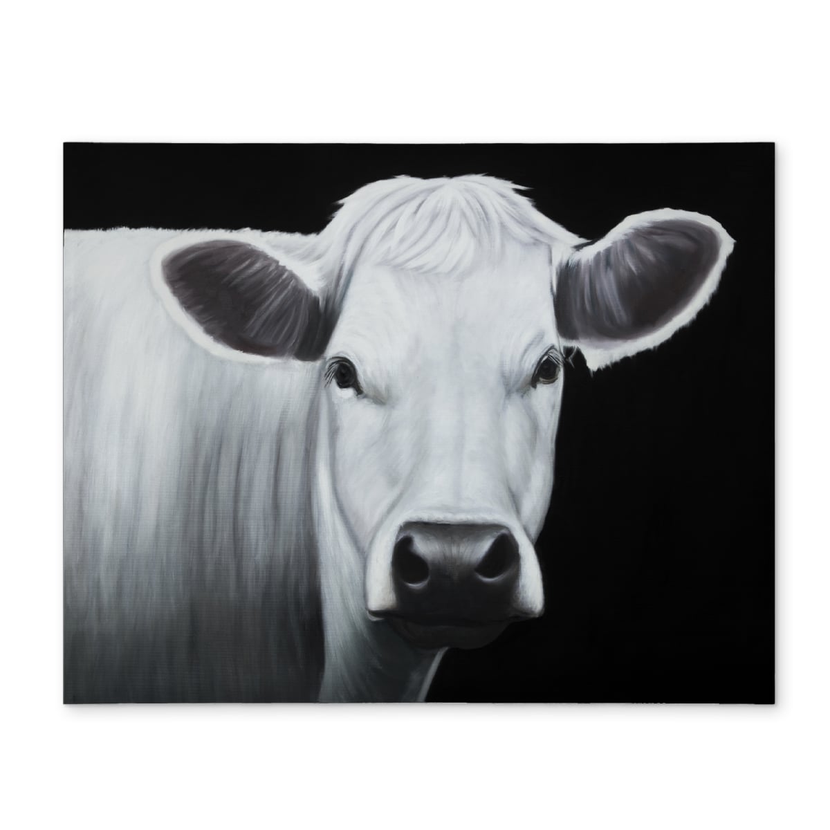 Picture of Begin Home Decor CPPM14186TU7H3 14 x 18 in. White Cow Monochrome Polyester Placemat - Home Decor