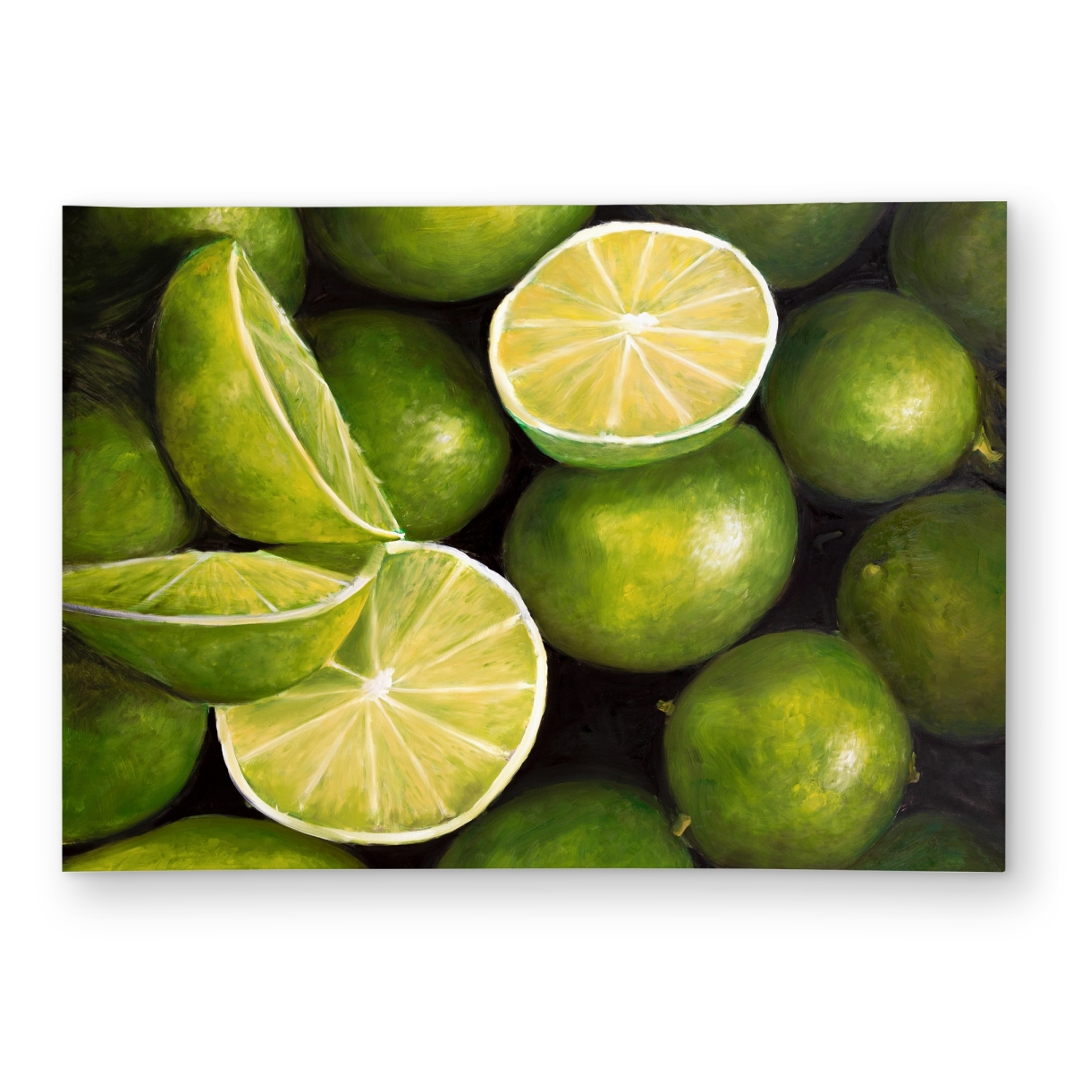 C1ROAR576A30FJ 5 x 7 ft. Basket of Limes - Kitchen Still Life Outdoor Area Rug - Rectangle