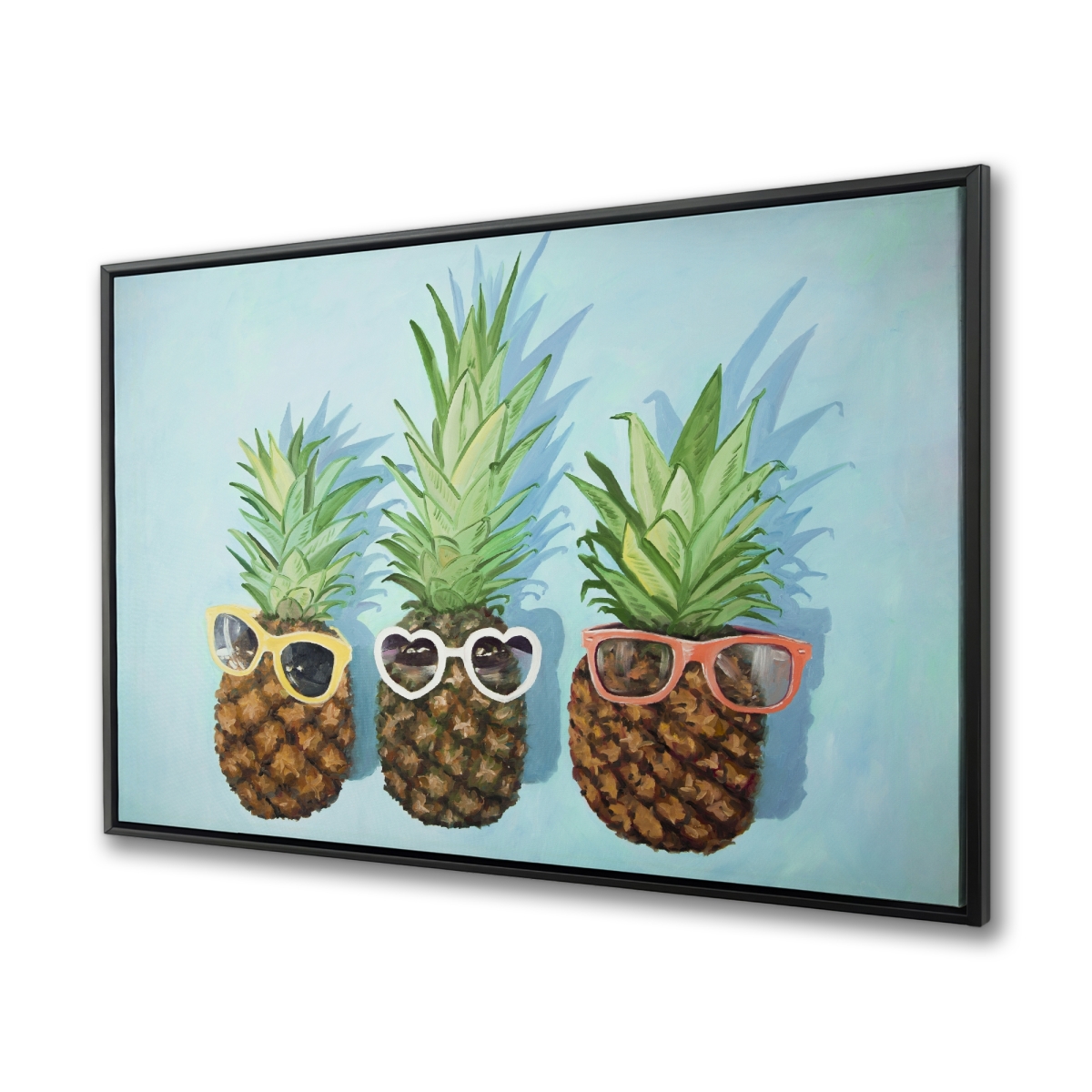 C1FC3648244HZV 36 x 48 in. Summer Pineapples - Exotic Framed Canvas for Home Decor