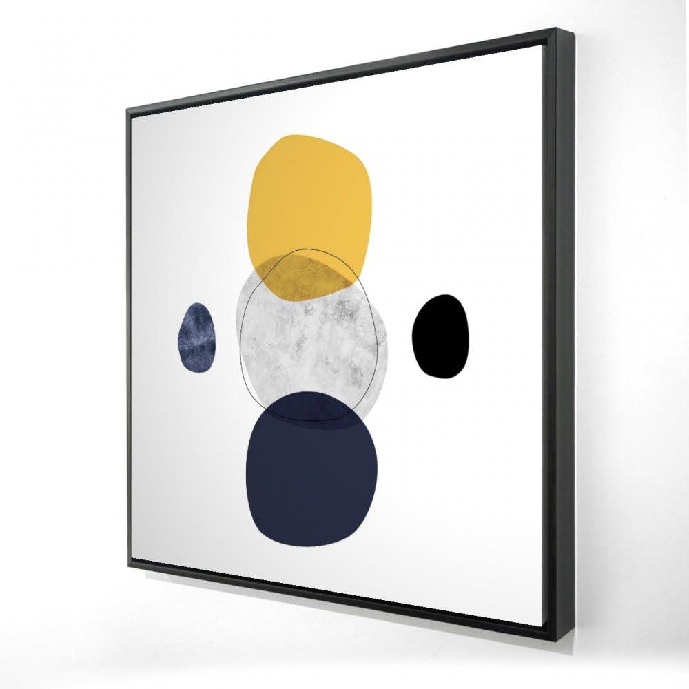 2081-3636-AB111 36 x 36 in. Spheres - Modern Shapes Framed Canvas for Home Decor