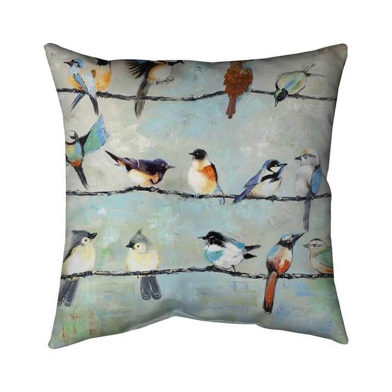 20 x 20 in. Small Colorful Birds-Double Sided Print Indoor Pillow