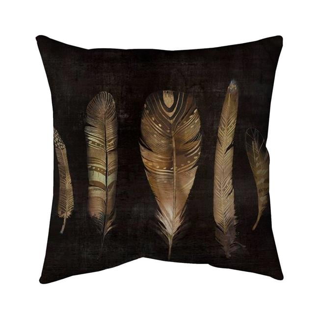 20 x 20 in. Brown Feather Set-Double Sided Print Indoor Pillow