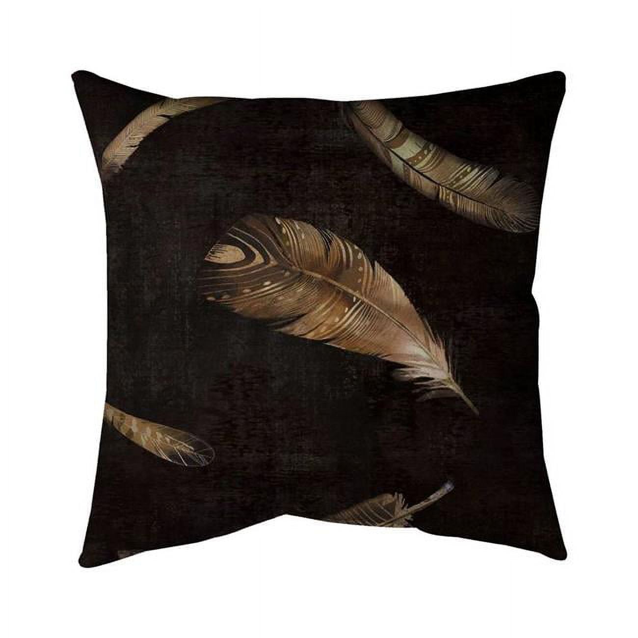 20 x 20 in. Golden Feathers-Double Sided Print Indoor Pillow