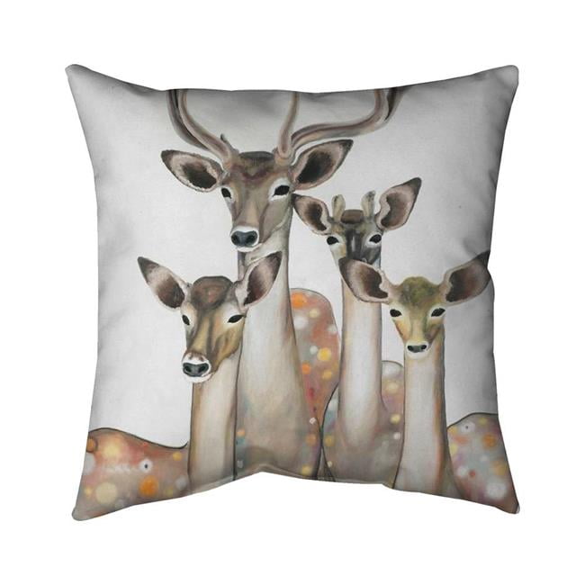 20 x 20 in. Group of Abstract Deers-Double Sided Print Indoor Pillow