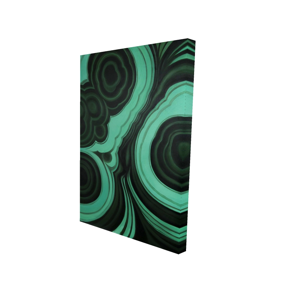 2080-3624-MN4 24 x 36 in. Malachite Stone - Green Retro Canvas Home Decor - Unique Art