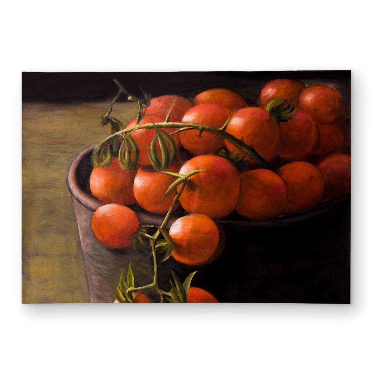 C1ROAR578CIJHO 5 x 7 ft. Bucket of Cherry Tomatoes - Object Gray Outdoor Area Rug - Rectangle
