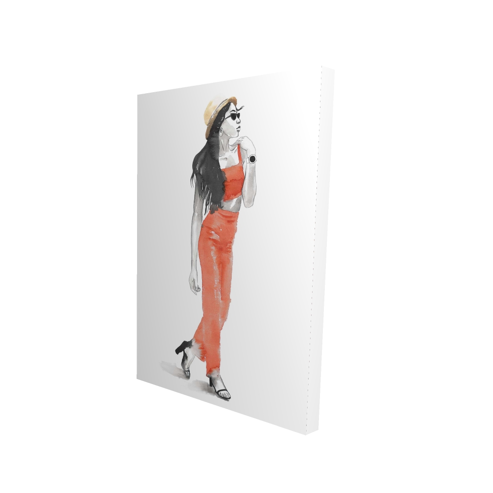 2080-3624-FA43 24 x 36 in. Strike the Pose - Figurative Canvas Art for Home Decor