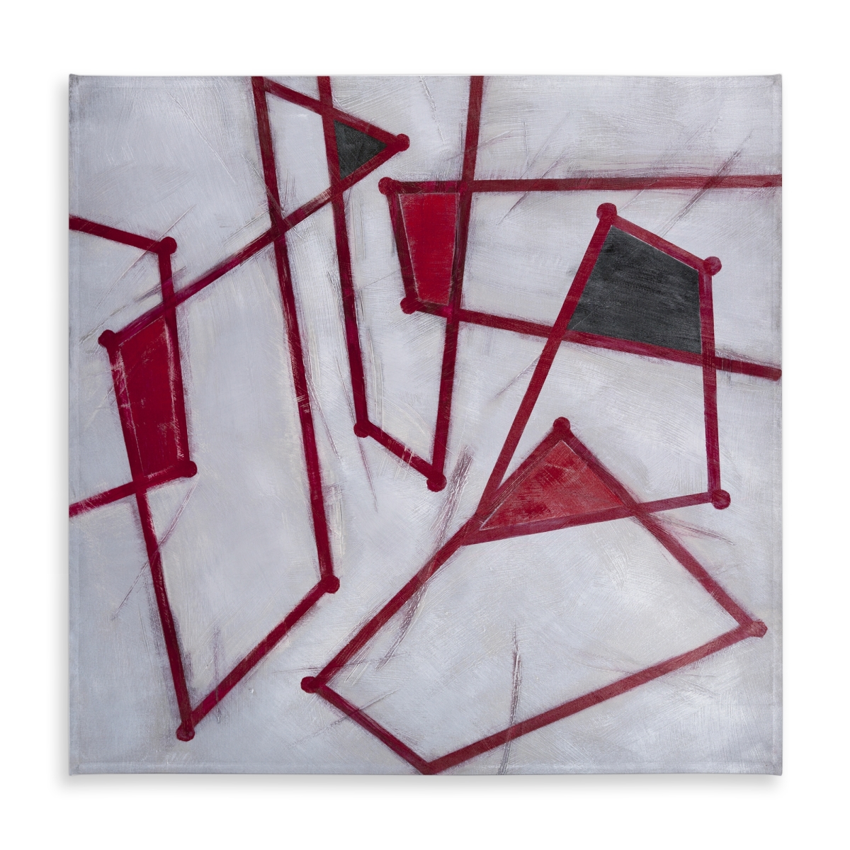 Picture of Begin Home Decor C1TC5858391SIA 58 x 58 in. Red Outlines Shapes Tablecloth - Contemporary Indoor Outdoor Decor