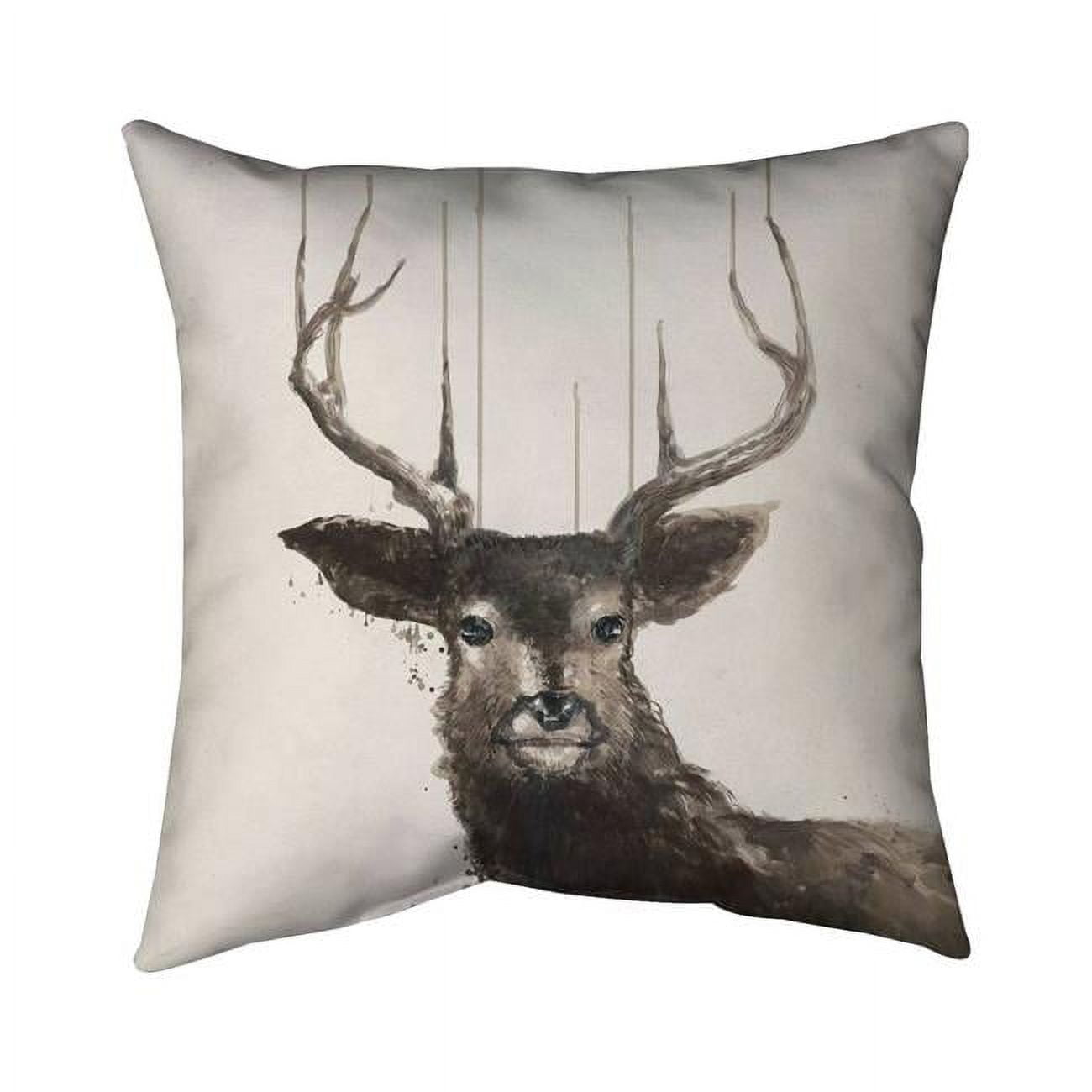 20 x 20 in. Abstract Deer-Double Sided Print Indoor Pillow