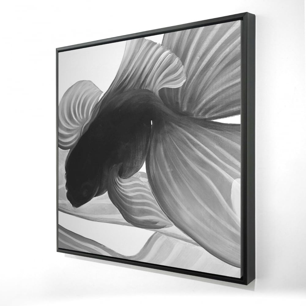 2081-3636-AN176-2 36 x 36 in. Monochrome Two Betta - Framed Canvas Home Decor - Unique Art