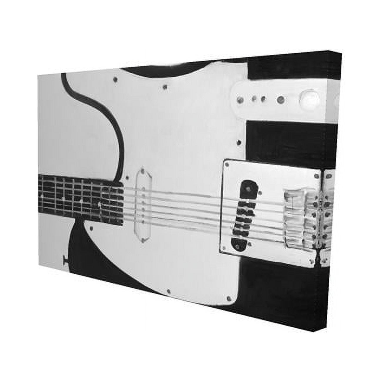 20 x 30 in. Black Rock Guitar-Print on Canvas