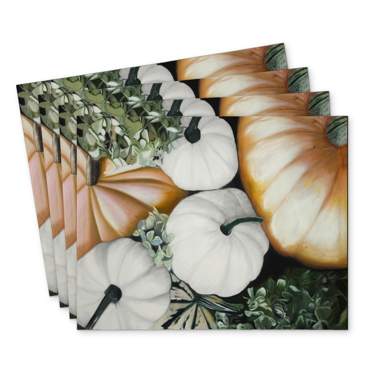 Picture of Begin Home Decor C4PP1418SB1NQS 14 x 18 in. Fall Pumpkins Polyester Placemat for Home Decor - Autumn Style - Set of 4
