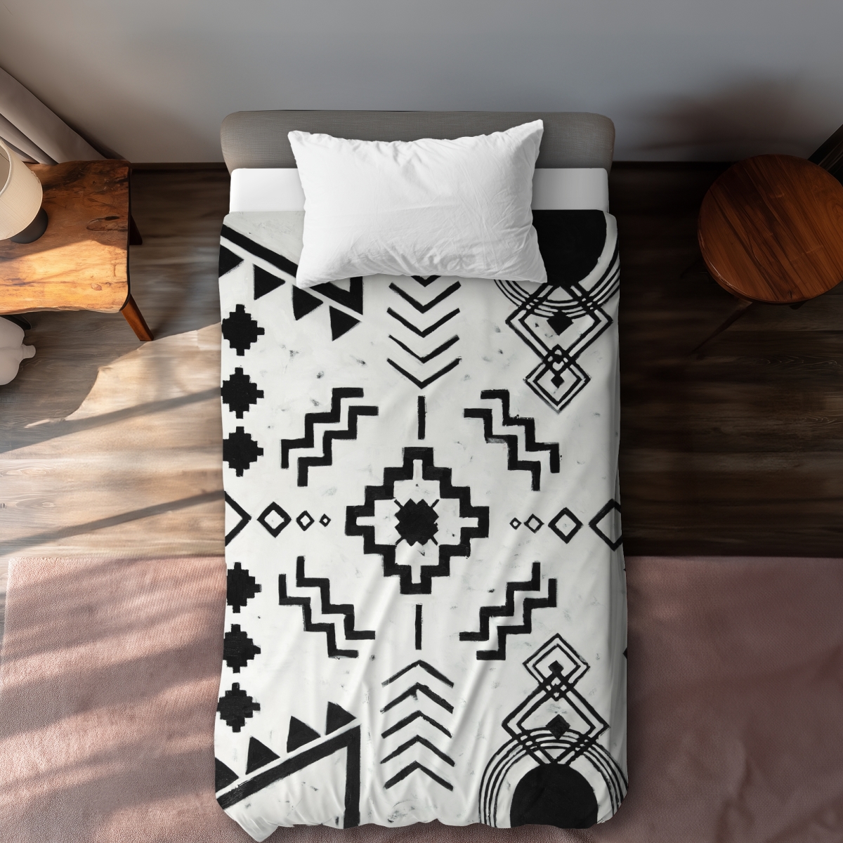 C1DCTXLWGPY1N7 Twin Extra Long Ethnic Patterns White Man Cave Duvet Cover - Home Decor