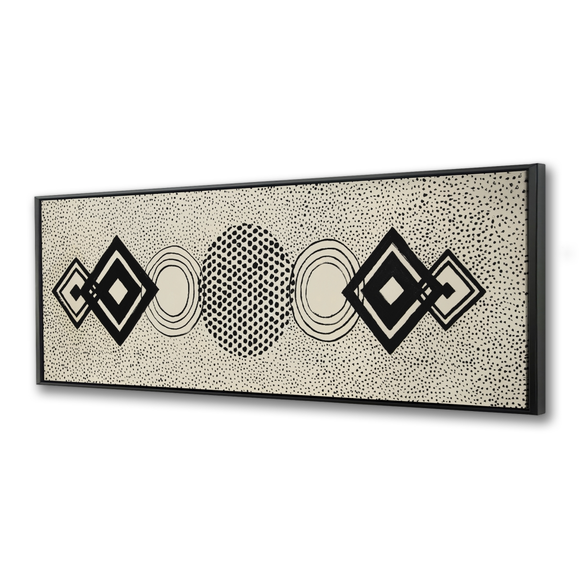 C1FC2060ZI5KDR 20 x 60 in. Dotted Shapes - Pattern Livingroom Framed Canvas Home Decor