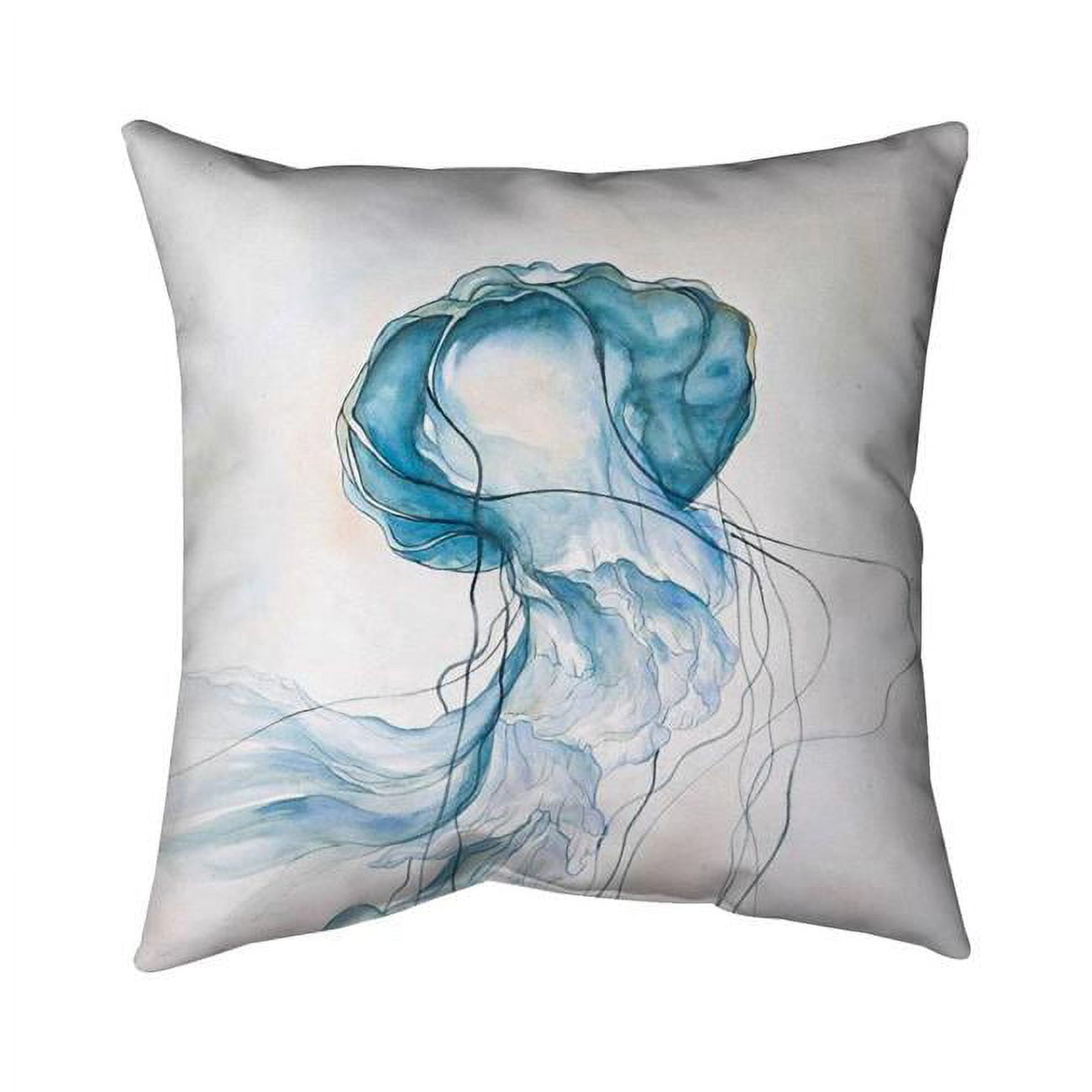 20 x 20 in. Jellyfish Moving-Double Sided Print Indoor Pillow