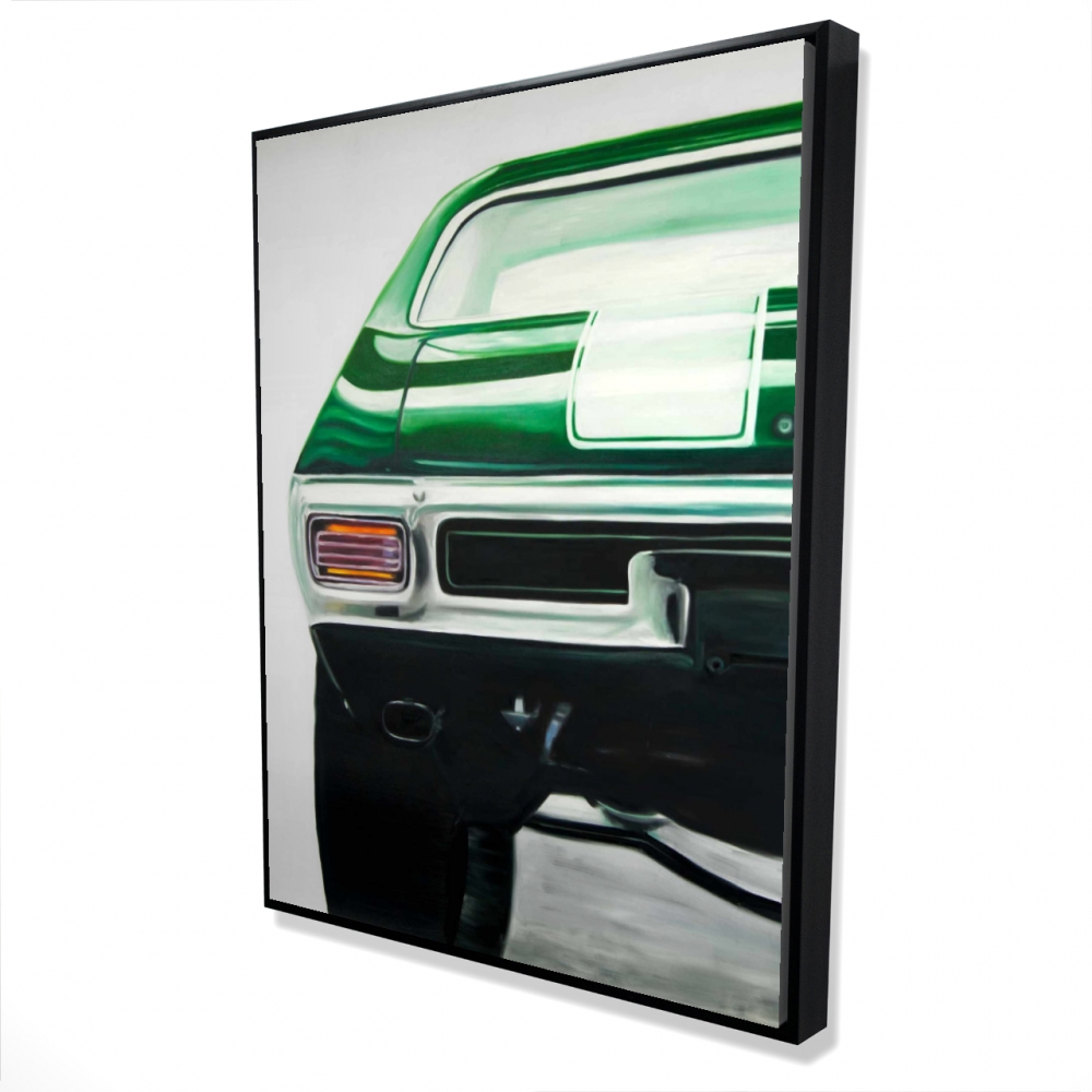 2081-4836-TR79 36 x 48 in. Classic Dark Green Car - Man Cave Transportation Canvas Art