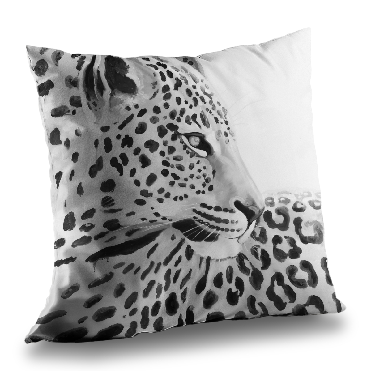 C1PC1414MT25O7 14 x 14 in. Beautiful Leopard - African Animals Poly Twill Throw - Home Decor