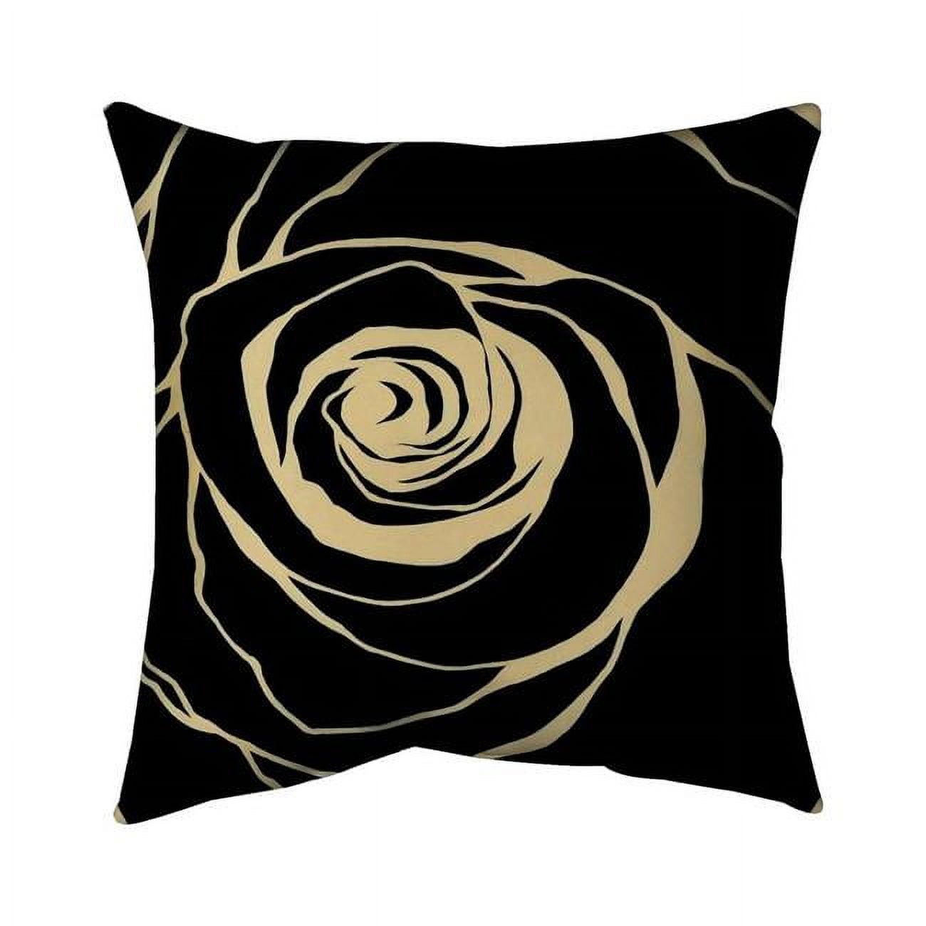20 x 20 in. Black Rose-Double Sided Print Indoor Pillow