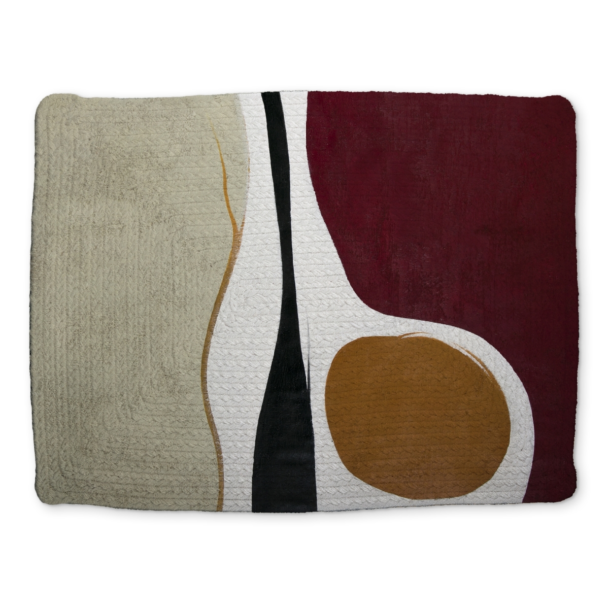 Picture of Begin Home Decor CBPM1418W0WU6B 14 x 18 in. Multiform Abstract Braided Polyester Placemat - Home Decor