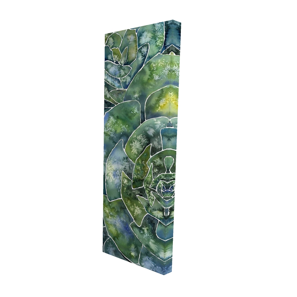 2080-6020-FL353 20 x 60 in. Abstract Succulents - Abstract Kitchen Canvas for Home Decor