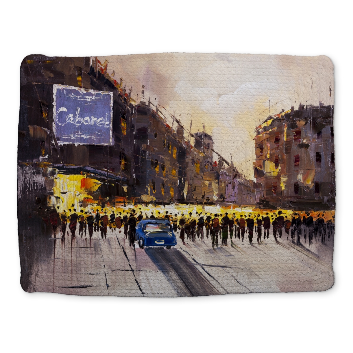 Picture of Begin Home Decor CBPM1418LPB7N6 14 x 18 in. Contemporary Blue Braided Polyester Placemat - Home Decor