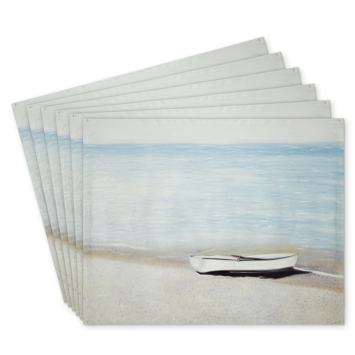 Picture of Begin Home Decor C6PP1418BFO9R9 14 x 18 in. Along the Sea Polyester Placemat - Stylish Home Decor - Set of 6